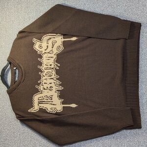 Demonites Chocolate Knit Sweater Size Medium in Brown